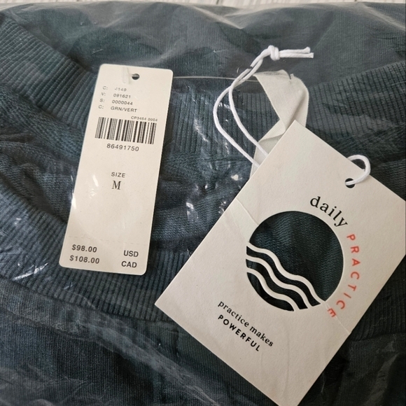 Anthropologie Daily Practice Long Sleeve Graphie Mini Dress in Teal Size Med NWT - Picture 10 of 10